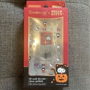 The Creme Shop Hello Kitty Halloween Nail Decal Clear Polish Sanrio Limited Set